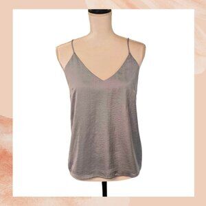 Banana Republic Blue Gray Satin Spaghetti Strap Cami Tank Top
